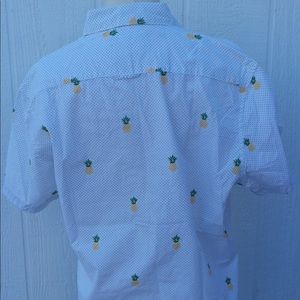 Men’s large “Denim & Flower” pineapple button down